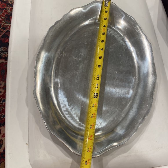 VINTAGE PEW-TA-REX 18” by 12” serving platter oval mid century - Picture 3 of 14